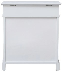 Sapateira 50x28x58 cm madeira de paulownia branco
