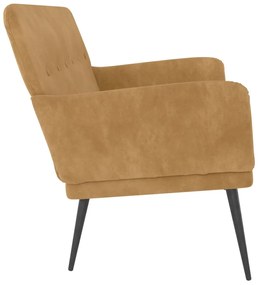 Banco 108x79x79 cm veludo castanho