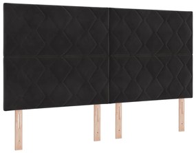 Estrutura de Cama vidaXL Preta 180x200 cm Veludo