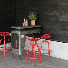 Cadeira de bar industrial vermelho