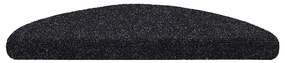 Tapetes de escada adesivos 20 pcs 56x17x3 cm preto