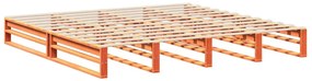 Cama sem colchão 180x200 cm pinho maciço castanho-mel