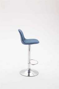 Banco de bar Kiel em tecido 39 x 82-104 x 43 cm Azul