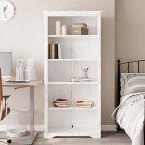 vidaXL Estante BODO 5 prateleiras 82x40x173 cm pinho maciço branco