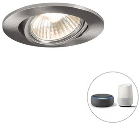 LED Foco embutido inteligente em aço inclinável com Wi-Fi GU10 - Cisco Moderno