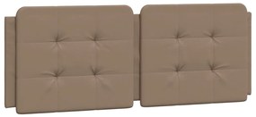 Cama com colchão 140x190 cm couro artificial cappuccino