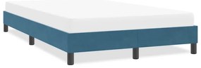 vidaXL Estrutura de cama sem colchão 120x210 cm veludo azul escuro