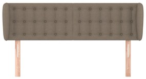 Cabeceira cama abas tecido 147x23x78/88 cm cinzento-acastanhado