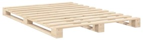 Estrutura de cama com cabeceira 160x200 cm pinho maciço
