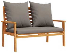 Conjunto de jardim com almofadão madeira de acácia maciça