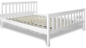 Cama com colchão 140x200 cm madeira de pinho maciça