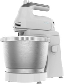 Batedeira de 500 W PowerTwist 500 Steel, Tigela de aço inoxidável autorrotativa de 3,5 L, 5 níveis de velocidade, Função Turbo, Design Ergonómico, 3 a
