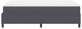 Cama Box com Colchão – Cinza Escuro, 120 x 200 cm, Tecido de Corduroy