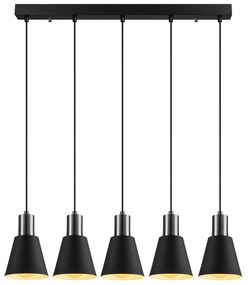 Candeeiro de Teto Kem – Preto Níquel – 84 x 14 cm