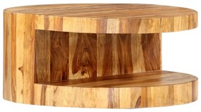 vidaXL Mesa de centro redonda 65x30 cm madeira de acácia maciça