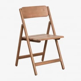 Cadeira De Jantar Dobrável Em Madeira De Acácia Zayma Castanho Acácia - Sklum