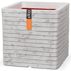 424257 Capi Vaso quadrado Nature Row 30x30 cm marfim KRWI902
