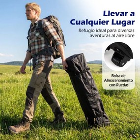 Tenda dobrável 3x3 m com 4 x Sacos de areia de montagem instantânea com 1 botão campismo, feiras, eventos e Saco com rodas Azul