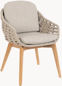 Cadeiras com braços Tamires Beige, conjunto de 2