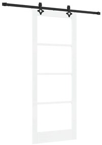 Porta Deslizante vidaXL com Conjunto de Ferragens "ORKDAL" Branco Made