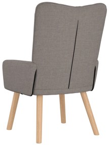 Cadeira Relaxante vidaXL em Tecidos Taupe