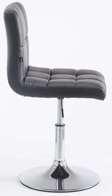 Conjunto de 2 bancos altos Palma V2 em couro sintético 74-88 x 44 x 49 cm Preto