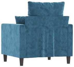 Poltrona 60 cm veludo azul