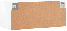 Armário de parede 80x36,5x35 cm deriv. madeira branco brilhante
