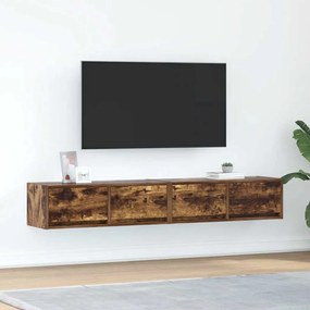 vidaXL Móveis de TV 2pcs 80x31x25,5cm deriv. madeira carvalho fumado