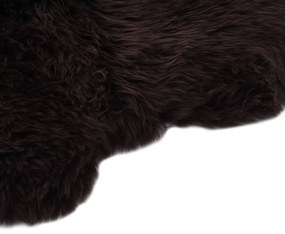 Tapete em pele de carneiro 60x180 cm castanho