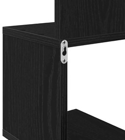 Estante de Canto vidaXL Preta Carvalho 20x20x127,5 cm em Madeira de En