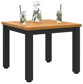 Mesa Lateral de Jardim 45x45x38 cm em Madeira de Acácia Sólida.
