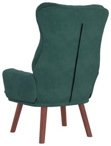 Poltrona Relaxante Veludo Verde Escuro