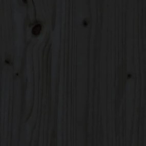 Beliche 80x200 cm madeira de pinho maciça preto
