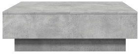 Mesa de centro 90x90x28 cm contraplacado cinzento cimento