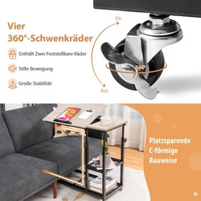 Mesa de cabeceira moderna com gaveta de armazenamento e armário - preta