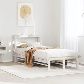 vidaXL Cama sem colchão 75x190 cm madeira de pinho maciça branco