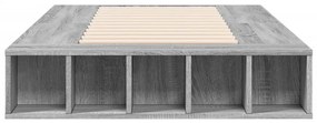 Estrutura cama 90x200 cm derivados de madeira cinzento sonoma