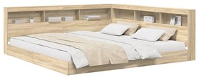Cama Estante Carvalho Sonoma 180x200 cm Madeira Projetada