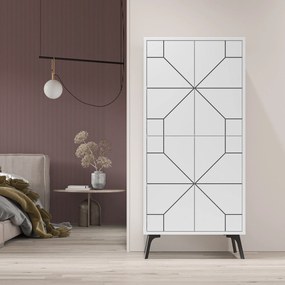 Armário Multiusos Dune – Branco – 62,6 cm x 136 cm x 35,6 cm