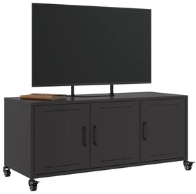 Móvel de TV 100,5x39x43,5 cm aço preto