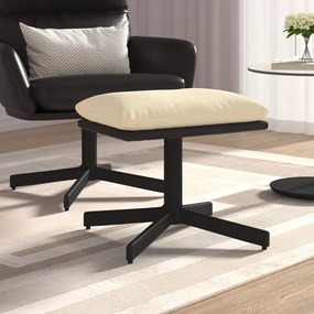 vidaXL Apoio de pés 60x60x36 cm tecido/couro artificial cor creme