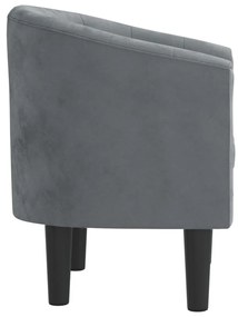 Poltrona veludo cinzento-escuro
