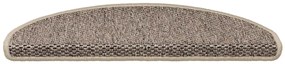 Tapetes escada adesivos aspeto sisal 30pcs 65x21x4 bege-escuro