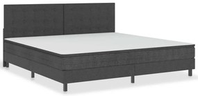 Cabeceira de cama acolchoada 200x200 cm tecido cinzento-escuro