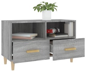 Móvel de TV 80x36x50 cm derivados de madeira cinzento sonoma