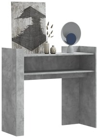 Mesa consola 100x35x90 cm derivados de madeira cinzento cimento