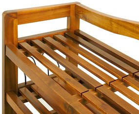 Sapateira em madeira de acácia com 5 prateleiras estáveis 95 x 26 x 82 cm Castanho
