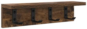Cabideiro de Parede Carvalho fumado 40 x 10.5 x 10.5 cm