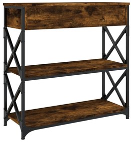 Mesa consola 75x28x75 cm derivados de madeira carvalho fumado